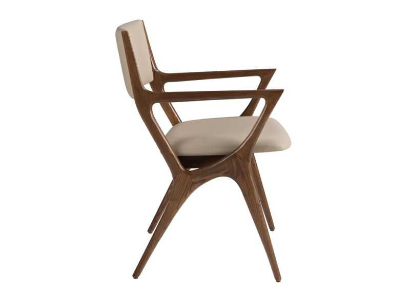 Modern design chair upholstered in synthetic leather - DINA