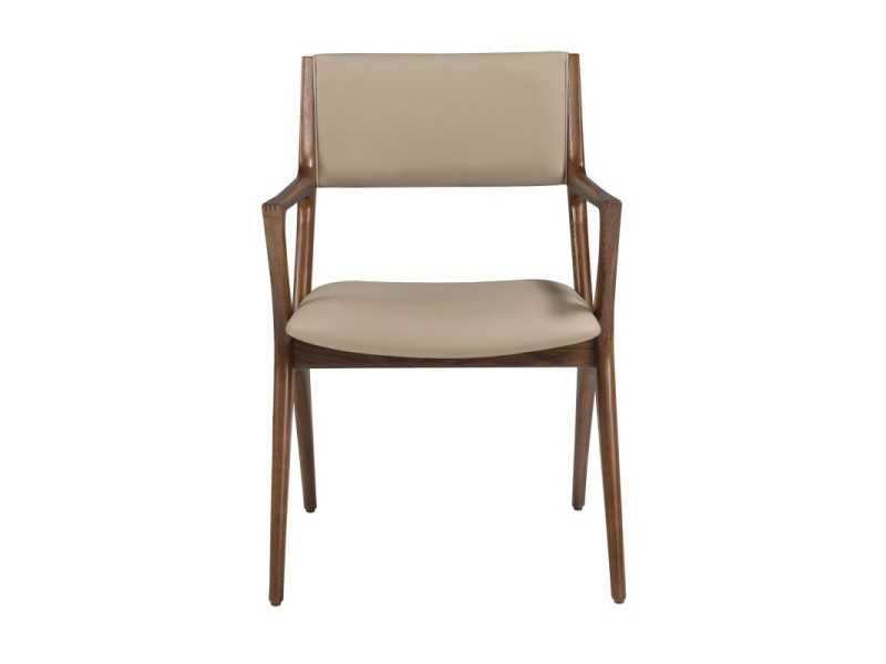 Silla de diseño moderno tapizada en piel sintética - DINA