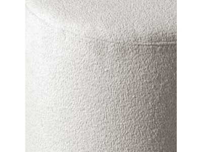 Modern design pouf with wooden base and upholstery - ALFA