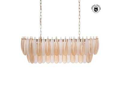 Oval crystal ceiling lamp - FEATHERS B