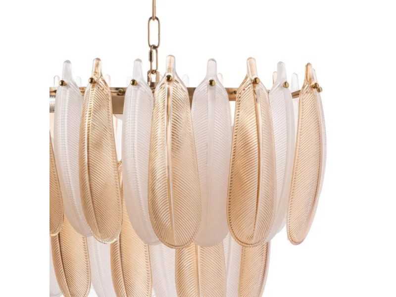 Lámpara techo ovalada de cristal - FEATHERS B