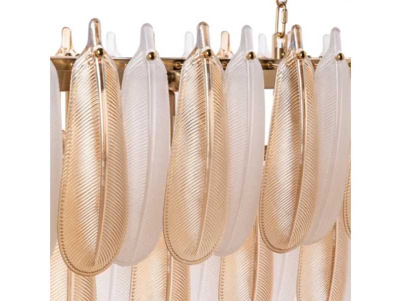 Oval crystal ceiling lamp - FEATHERS B