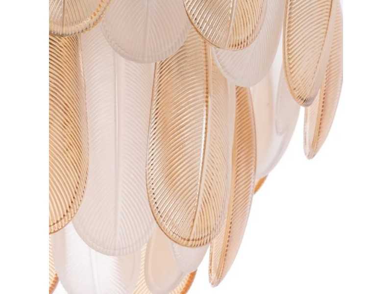 Oval crystal ceiling lamp - FEATHERS B