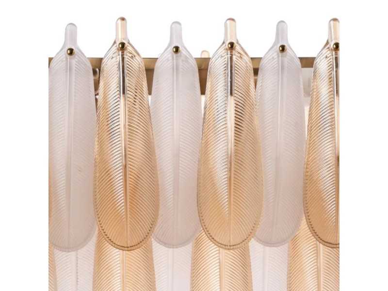 Oval crystal ceiling lamp - FEATHERS B