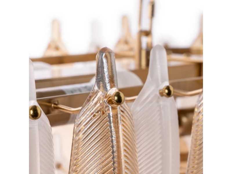 Oval crystal ceiling lamp - FEATHERS B