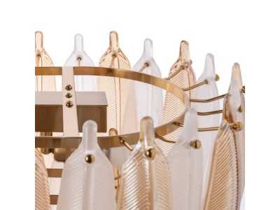 Lámpara techo ovalada de cristal - FEATHERS B