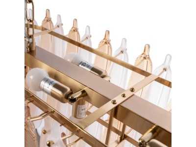 Oval crystal ceiling lamp - FEATHERS B