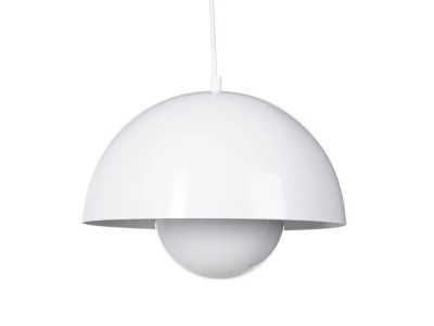 Ceiling lamp in lacquered steel and glass - AE BLANCO