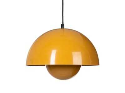 Lámpara de techo en acero lacado y cristal - AE NARANJA