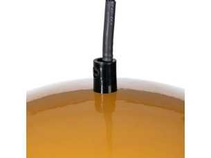 Lámpara de techo en acero lacado y cristal - AE NARANJA 2