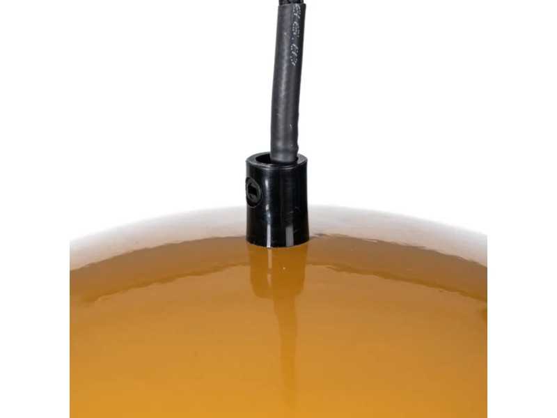 Lámpara de techo en acero lacado y cristal - AE NARANJA