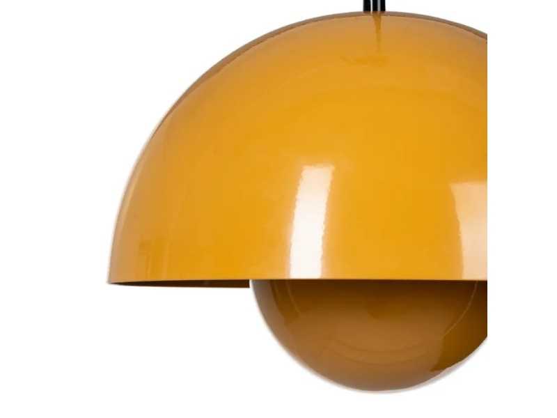 Ceiling lamp in lacquered steel and glass - AE NARANJA