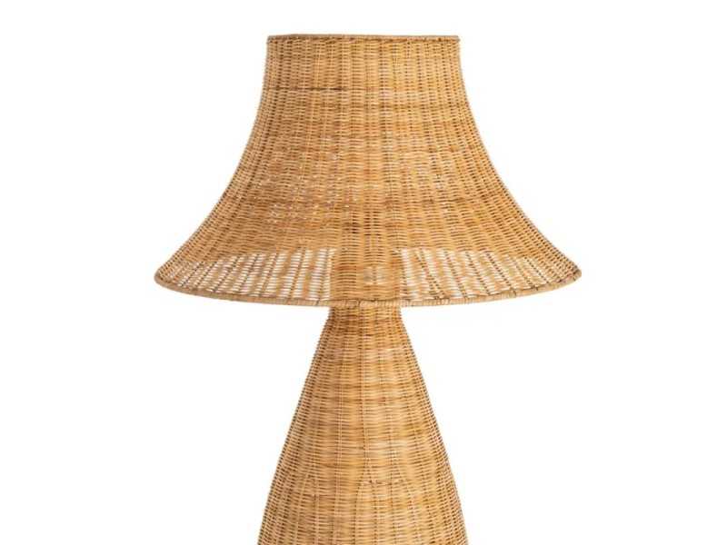 Lámpara de pie fabricada en ratán - FORMENTERA 3