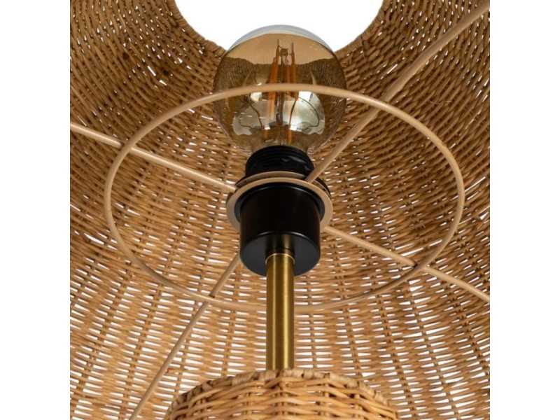 Lámpara de pie fabricada en ratán - FORMENTERA 4