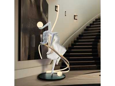 Lacquered fiberglass sculpture lamp - NATASSIA