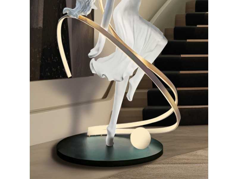 Lámpara escultura de fibra de vidrio lacada - NATASSIA