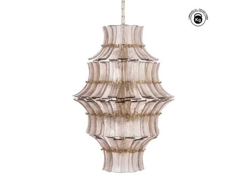 Steel and glass ceiling lamp - SPIDER