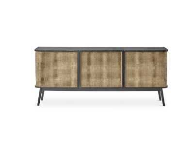 3-door sideboard in oak wood - ARCILA NEGRO