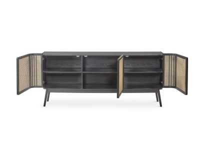 3-door sideboard in oak wood - ARCILA NEGRO