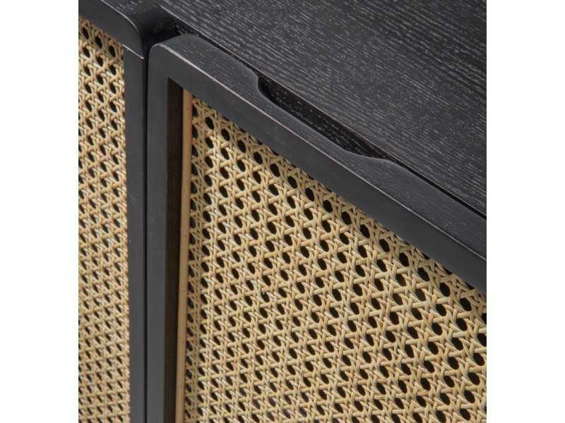 Aparador de 3 puertas en madera de roble - ARCILA NEGRO