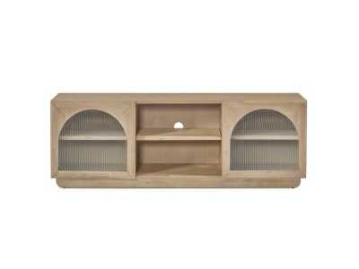 Mueble TV de madera maciza con puertas y huecos - ANAAN Mueble TV de madera maciza con puertas y huecos - ANAAN
