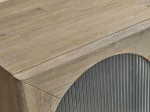 Meuble TV en bois massif avec portes et compartiments - ANAAN 2