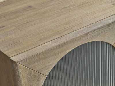 Meuble TV en bois massif avec portes et compartiments - ANAAN Meuble TV en bois massif avec portes et compartiments - ANAAN