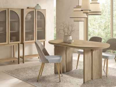 Vitrine en bois massif avec 2 portes - ANAAN Vitrine en bois massif avec 2 portes - ANAAN