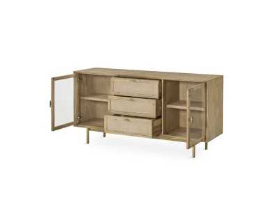 Aparador de madera maciza y metal dorado - MAÓ Aparador de madera maciza y metal dorado - MAÓ