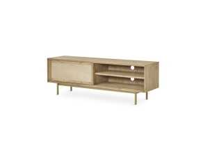 Solid wood and gold metal TV cabinet - MAÓ 2