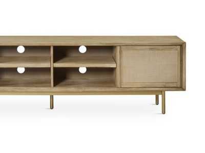 Meuble TV en bois massif et métal doré - MAÓ XL Meuble TV en bois massif et métal doré - MAÓ XL