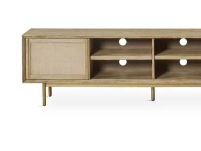 Meuble TV en bois massif et métal doré - MAÓ XL Meuble TV en bois massif et métal doré - MAÓ XL