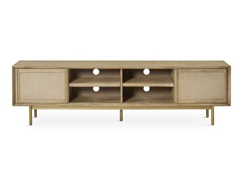 Solid wood and gold metal TV cabinet - MAÓ XL