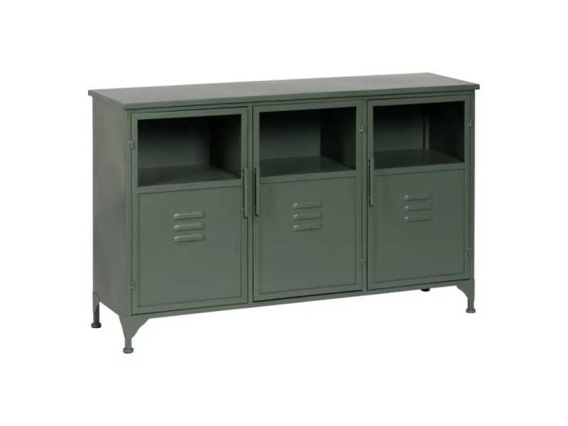 Metal sideboard with doors and glass - RETRO