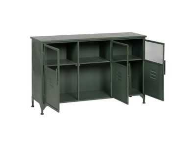 Metal sideboard with doors and glass - RETRO Metal sideboard with doors and glass - RETRO