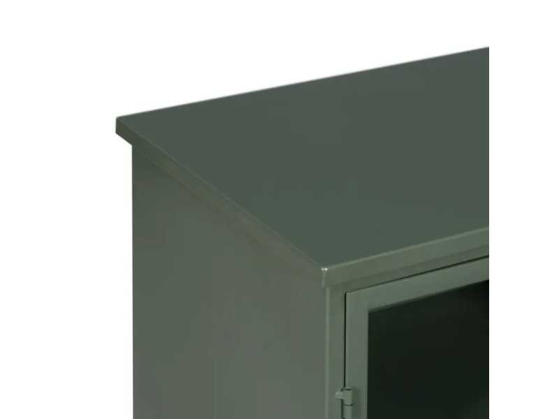 Metal sideboard with doors and glass - RETRO