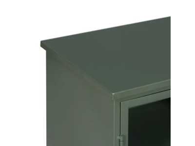 Aparador de metal con puertas y cristal - RETRO Aparador de metal con puertas y cristal - RETRO