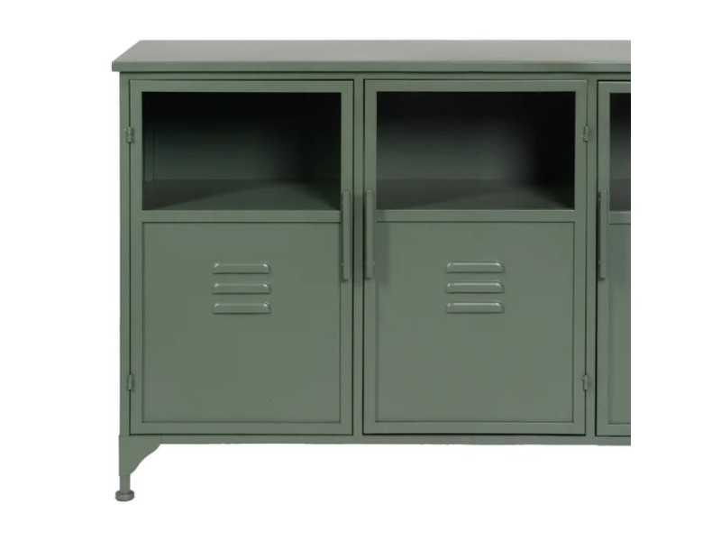 Metal sideboard with doors and glass - RETRO