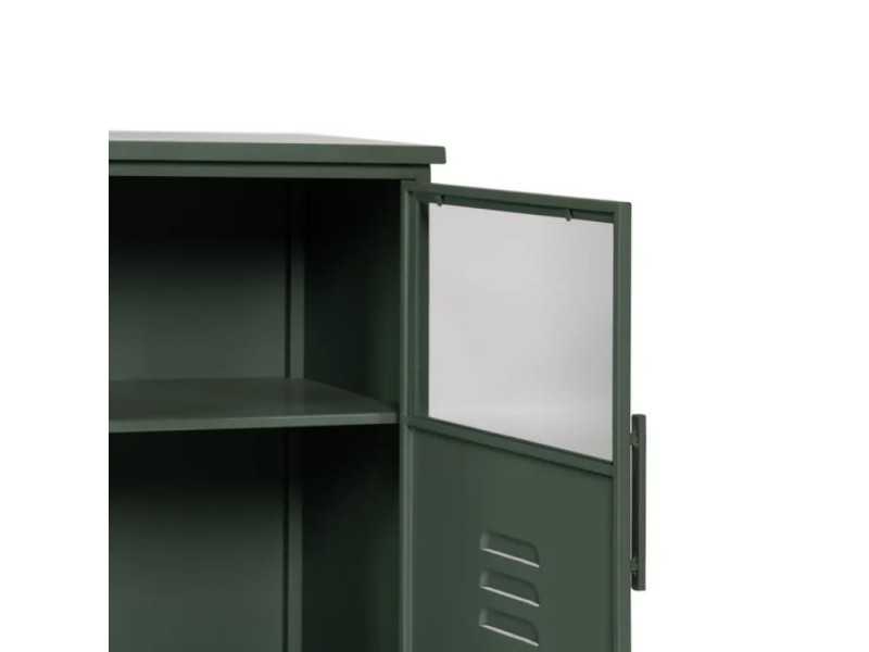 Aparador de metal con puertas y cristal - RETRO