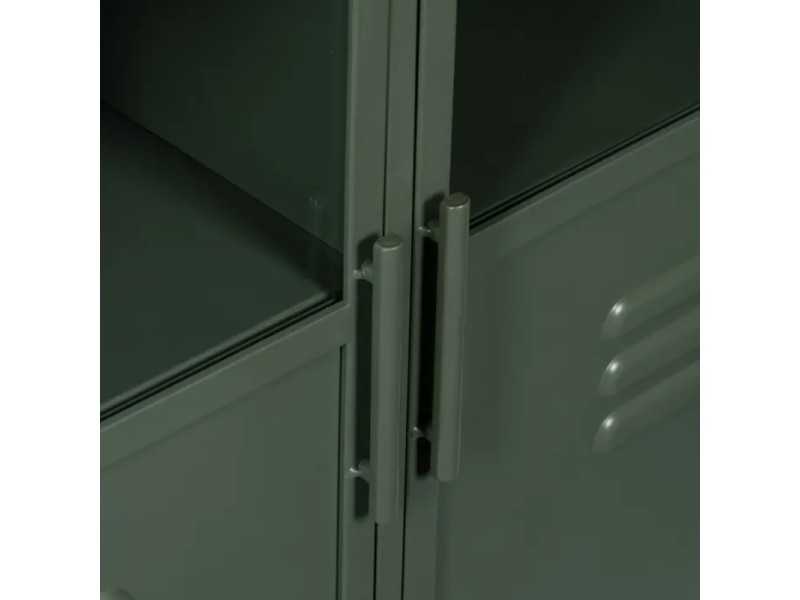 Aparador de metal con puertas y cristal - RETRO