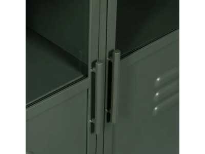 Aparador de metal con puertas y cristal - RETRO Aparador de metal con puertas y cristal - RETRO