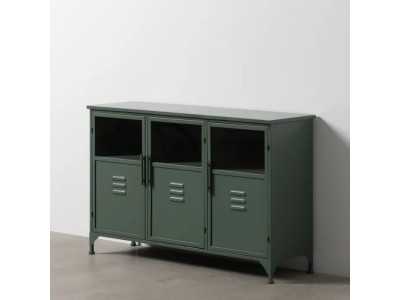 Metal sideboard with doors and glass - RETRO Metal sideboard with doors and glass - RETRO