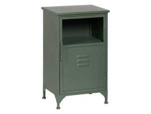 Bedside table or metal filing cabinet with glass top - RETRO 2