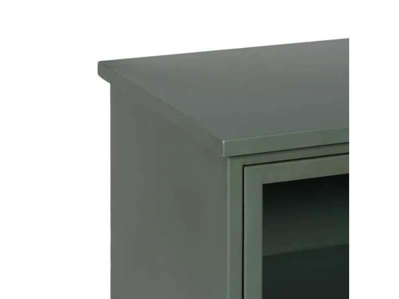 Module table de chevet ou classeur en métal avec verre - RETRO