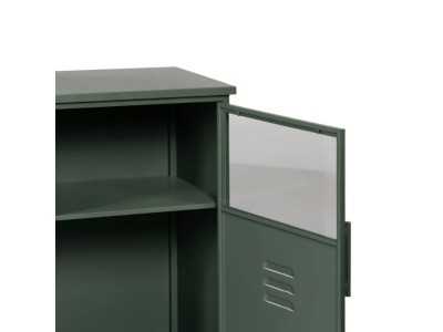 Bedside table or metal filing cabinet with glass top - RETRO Bedside table or metal filing cabinet with glass top - RETRO