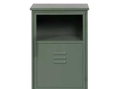 Bedside table or metal filing cabinet with glass top - RETRO Bedside table or metal filing cabinet with glass top - RETRO