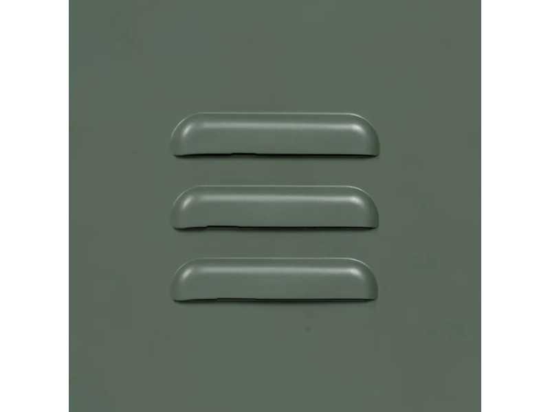 Bedside table or metal filing cabinet with glass top - RETRO