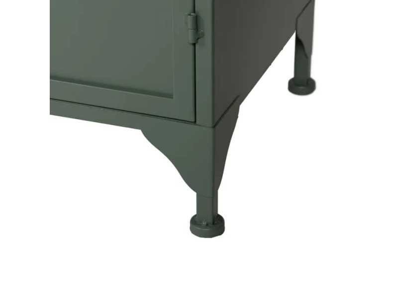 Module table de chevet ou classeur en métal avec verre - RETRO