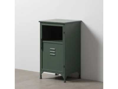Bedside table or metal filing cabinet with glass top - RETRO Bedside table or metal filing cabinet with glass top - RETRO
