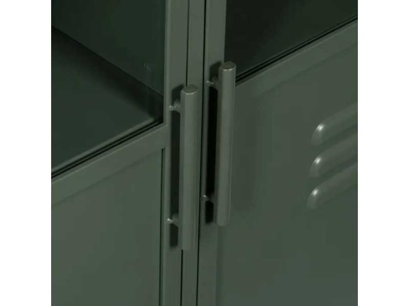 Vitrina de metal con puertas y cristal - RETRO